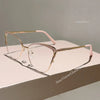 New Minimalist Metal Anti Blue Light Glasses for Women Fashion Cat Eye Glasses Business Computer Goggles