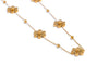 Yhpup Stainless Steel Flower Chain Fashion Necklace PVD Plated Golden Waterproof Polished High Quality Jewelry for Women