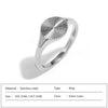 High Quality Wave Rings for Women Minimalist Dainty Rays Texture Circle Ring Stainless Steel Signet Chunky Dome Ring Jewelry