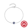 CANNER New S925 Sterling Silver Zirconia Evil Eye Pendant Bracelet Chain for Women's Fashion Jewelry Gift Gold Bracelets Bangles