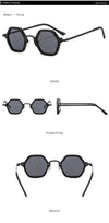 Retro Polygon Square Sunglasses Women Fashion Clear Ocean Gradient Lens Eyewear Men Trending Punk Sun Glasses Shades UV400