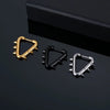 Korean V Simple Personality Triangle Stud Earrings Punk Stainless Steel Geomertic Earring For Fashion Women Men Jewelry
