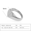 Couple Heart Ring 316 Stainless Steel Punk Style Geometric Jewelry Personalized Ring Gift for Women Valentine's Day