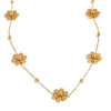 Yhpup Stainless Steel Flower Chain Fashion Necklace PVD Plated Golden Waterproof Polished High Quality Jewelry for Women