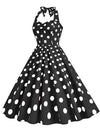 CASUAL POLKA DOT HALTER DRESS