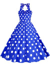 CASUAL POLKA DOT HALTER DRESS
