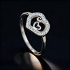 Simple Stainless Steel Ring For Women Fashion White Zircon Heart Finger Jewelry Accessories Girl Party Gifts