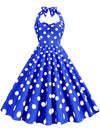 CASUAL POLKA DOT HALTER DRESS