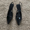 WOMEN LEATHER PARTY PUMPS SLINGBACK .- ELEGANCE IN MOTION