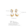 Yhpup Fashion Baroque Simulated Pearls Drop Dangle Statement Earrings Golden Stainless Steel Fashion Daily Jewelry for Women