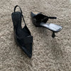 WOMEN LEATHER PARTY PUMPS SLINGBACK .- ELEGANCE IN MOTION