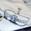 Cross-border new small square bracelet pull women's watch free adjustment square chain diamond set small ladies quartz watch