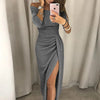 GLAMOROUS OFF SHOULDER HIHG WAIST BODYCON DRESS