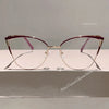 New Minimalist Metal Anti Blue Light Glasses for Women Fashion Cat Eye Glasses Business Computer Goggles