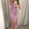 GLAMOROUS OFF SHOULDER HIHG WAIST BODYCON DRESS