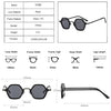 Retro Polygon Square Sunglasses Women Fashion Clear Ocean Gradient Lens Eyewear Men Trending Punk Sun Glasses Shades UV400
