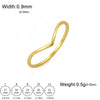 Skyrim Wave Ring Stainless Steel Gold Color V Shape Women‘s Finger Rings Minimalist Wedding Jewelry Gift Wholesale New In