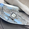 Cross-border new small square bracelet pull women's watch free adjustment square chain diamond set small ladies quartz watch