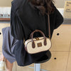 TRENDY BOWLING TOTE HANDBAG.- PURE , ROYAL, BEAUTY.