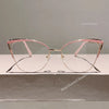 New Minimalist Metal Anti Blue Light Glasses for Women Fashion Cat Eye Glasses Business Computer Goggles