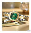 CURREN Jam Tangan Perempuan Original Waterproof Quartz Stainless Steel Minimalis Green Watch Women 9104