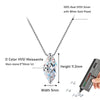 Tezzc 1ct Moissanite Necklaces for Women Marquise Shape Pendant s925 Silver with Gold Plated Party Necklace Design Chain Jewelry