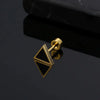 Korean V Simple Personality Triangle Stud Earrings Punk Stainless Steel Geomertic Earring For Fashion Women Men Jewelry