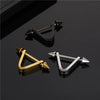 Korean V Simple Personality Triangle Stud Earrings Punk Stainless Steel Geomertic Earring For Fashion Women Men Jewelry