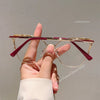 New Minimalist Metal Anti Blue Light Glasses for Women Fashion Cat Eye Glasses Business Computer Goggles