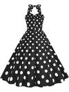CASUAL POLKA DOT HALTER DRESS